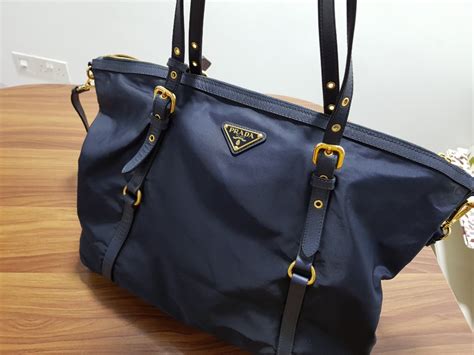 prada navy nylon bag|Prada nylon shoulder bag price.